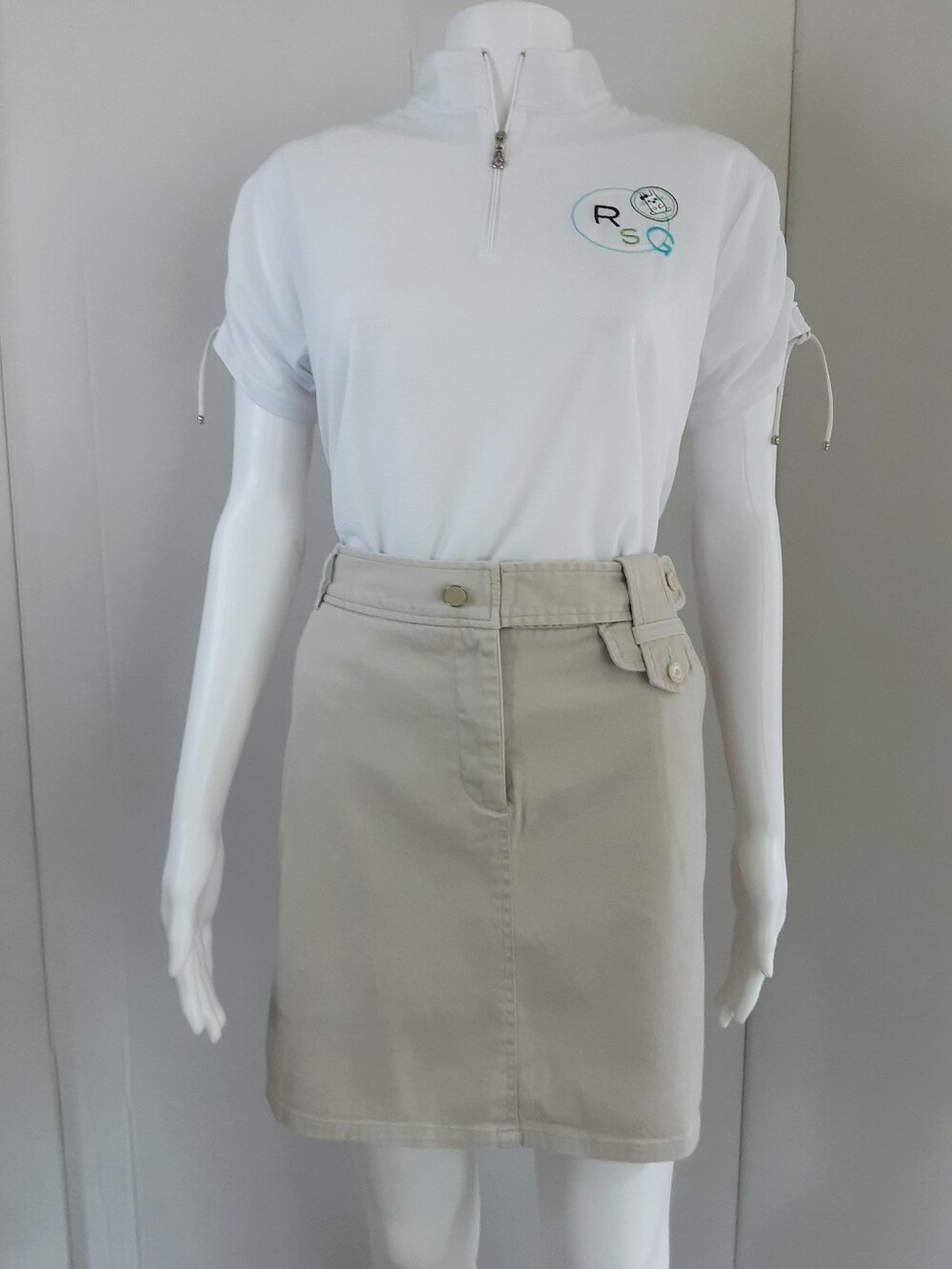 BAMBOO TRADERS Khaki Skort | Active-wear Golf Polo Bundle Sz M